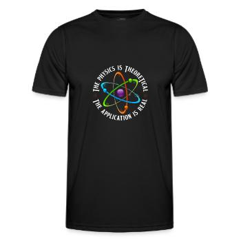 Physicien physicien - T-shirt sport Homme - noir - Devant - AI Model Male 178 dark (178cm)