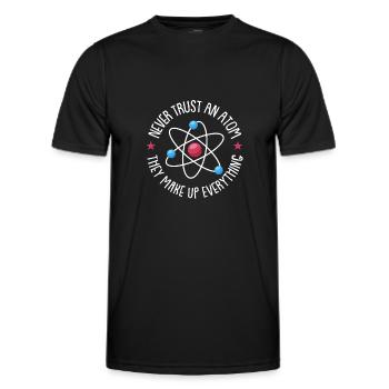 Physicien physicien - T-shirt sport Homme - noir - Devant - AI Model Male 178 dark (178cm)