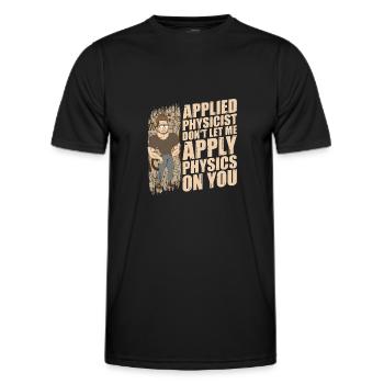 Physicien physicien - T-shirt sport Homme - noir - Devant - AI Model Male 178 dark (178cm)
