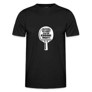 Ping-Pong Tennis de table Ping Pong Ping Pong Cadeau - T-shirt sport Homme - noir - Devant - AI Model Male 178 dark (178cm)