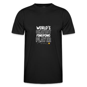 Ping-Pong Tennis de table Ping Pong Ping Pong Cadeau - T-shirt sport Homme - noir - Devant - AI Model Male 178 dark (178cm)