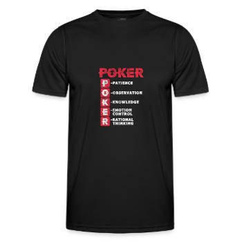 Poker - Men's Functional T-Shirt - black - Front - AI Model Male 178 dark (178cm)