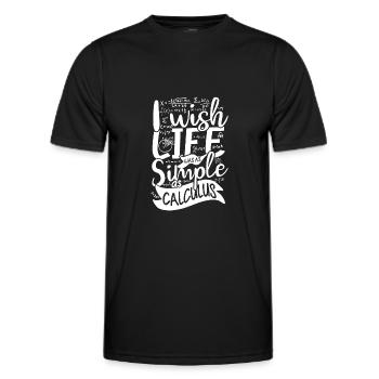 Simple as calculus - Men's Functional T-Shirt - black - Front - AI Model Male 178 dark (178cm)
