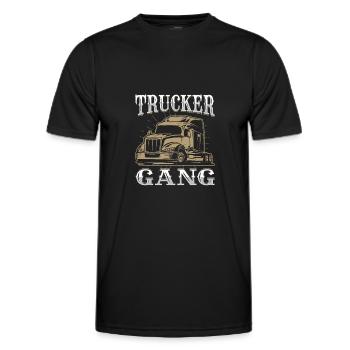 Truck Driver Truck Driver Truck Driver Trucker - Men's Functional T-Shirt - black - Front - AI Model Male 178 dark (178cm)