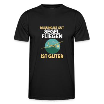Segelfliegen Segelflieger - Männer Funktions-T-Shirt - Schwarz - Vorne - AI Model Male 178 dark (178cm)