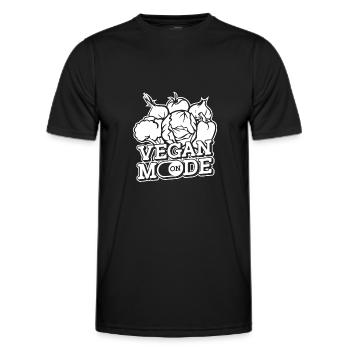 Vegan Veganer - Men's Functional T-Shirt - black - Front - AI Model Male 178 dark (178cm)