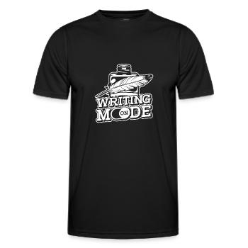 Writer Author - Men's Functional T-Shirt - black - Front - AI Model Male 178 dark (178cm)