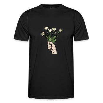 Florist Floristik - Männer Funktions-T-Shirt - Schwarz - Vorne - AI Model Male 178 dark (178cm)