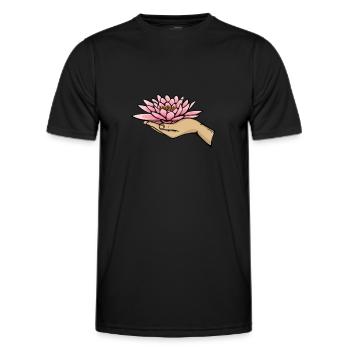 Meditation Meditieren - Männer Funktions-T-Shirt - Schwarz - Vorne - AI Model Male 178 dark (178cm)