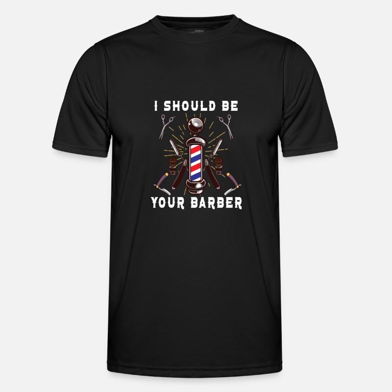 coiffeur coiffeur coiffeur coiffeur - T-shirt sport Homme - noir