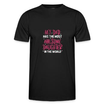 Père Fille - T-shirt sport Homme - noir - Devant - AI Model Male 178 dark (178cm)
