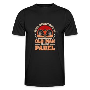 Cool Padel Papa Joueur de Padel Père - T-shirt sport Homme - noir - Devant - AI Model Male 178 dark (178cm)