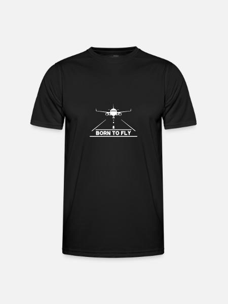 Pilot Airplane Flying Flyer Gift - Men's Functional T-Shirt - black