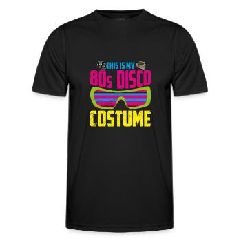 80er - Männer Funktions-T-Shirt - Schwarz - Vorne - AI Model Male 178 dark (178cm)