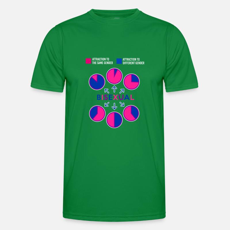 Bisexual Bi Pride Flag Pie Chart Männer Funktions-T-Shirt
