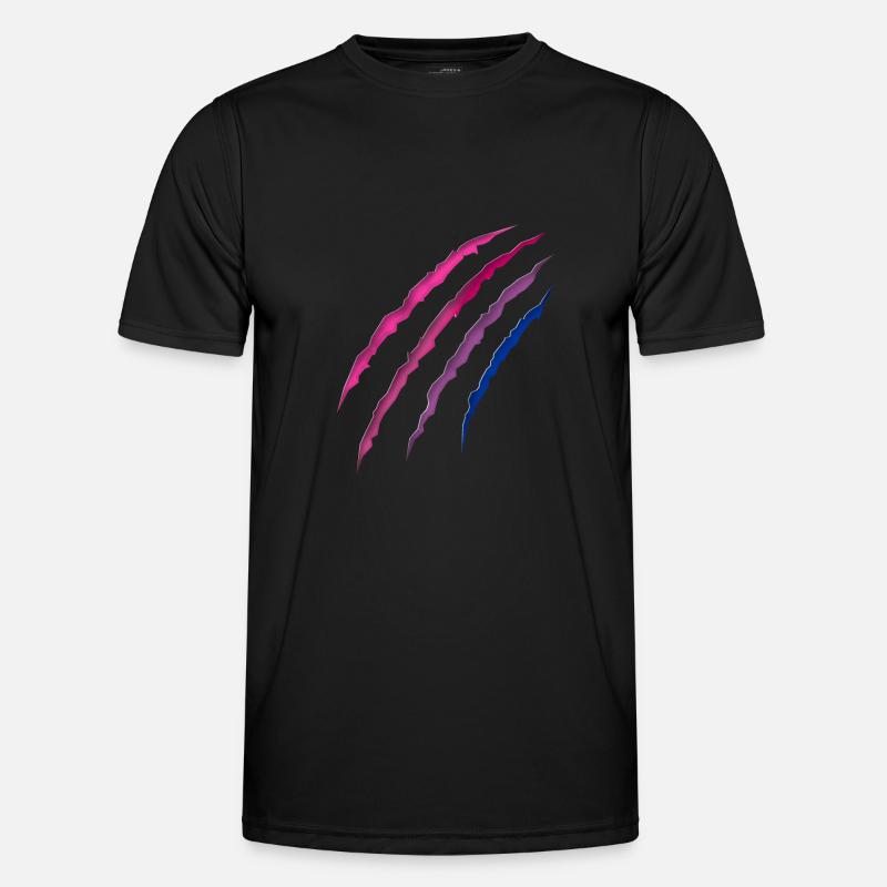 Bisexuel Bi Pride Flag Scratch T-shirt sport Homme