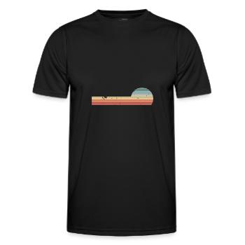 Retro Horizontal Vintage Sonnenuntergang - Männer Funktions-T-Shirt - Schwarz - Vorne - AI Model Male 178 dark (178cm)