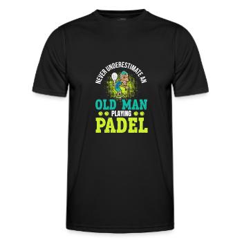Cool Padel Papa Joueur de Padel Père - T-shirt sport Homme - noir - Devant - AI Model Male 178 dark (178cm)