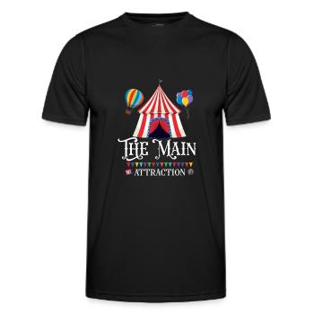 The Main Attraction - Men's Functional T-Shirt - black - Front - AI Model Male 178 dark (178cm)