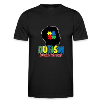 Autismus Autist - Männer Funktions-T-Shirt - Schwarz - Vorne - AI Model Male 178 dark (178cm)