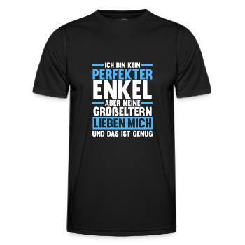 Enkel - Männer Funktions-T-Shirt - Schwarz - Vorne - AI Model Male 178 dark (178cm)