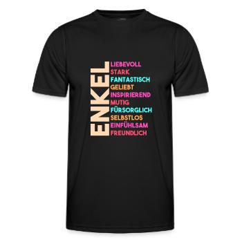 Enkel - Männer Funktions-T-Shirt - Schwarz - Vorne - AI Model Male 178 dark (178cm)