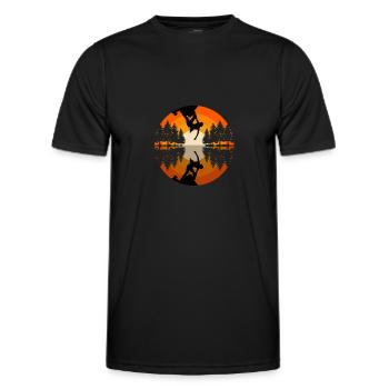 Klettern Bergsport Kletterer - Männer Funktions-T-Shirt - Schwarz - Vorne - AI Model Male 178 dark (178cm)