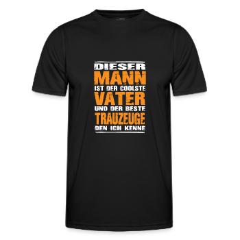 Vater und Trauzeuge - Männer Funktions-T-Shirt - Schwarz - Vorne - AI Model Male 178 dark (178cm)