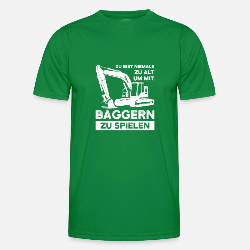 Bagger Bauplatz Radlader Geschenk Männer Funktions-T-Shirt