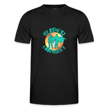 Super Pate - Männer Funktions-T-Shirt - Schwarz - Vorne - AI Model Male 178 dark (178cm)
