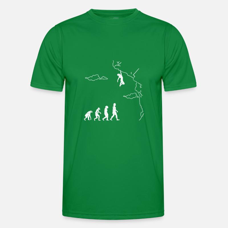 Klettern Bouldern Evolution Bergsteigen Kletterer Männer Funktions-T-Shirt