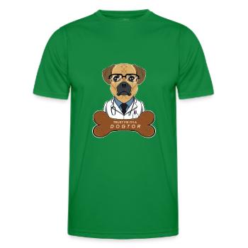 Vétérinaire Puggle Trust Me Im A Dogtor - T-shirt sport Homme - vert - Devant - AI Model Male 178 dark (178cm)