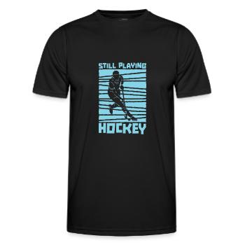 Feldhockey - Männer Funktions-T-Shirt - Schwarz - Vorne - AI Model Male 178 dark (178cm)