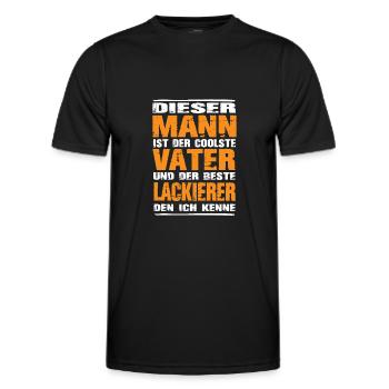 Lackierer - Männer Funktions-T-Shirt - Schwarz - Vorne - AI Model Male 178 dark (178cm)