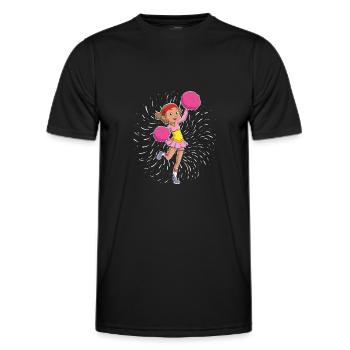 Cheerleading Cheerleader - Men's Functional T-Shirt - black - Front - AI Model Male 178 dark (178cm)