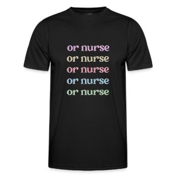 OP-Schwester Operationsschwester Krankenschwester - Männer Funktions-T-Shirt - Schwarz - Vorne - AI Model Male 178 dark (178cm)