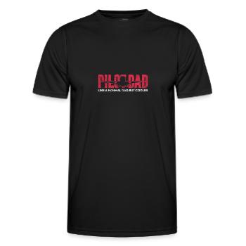 Pilot - Männer Funktions-T-Shirt - Schwarz - Vorne - AI Model Male 178 dark (178cm)