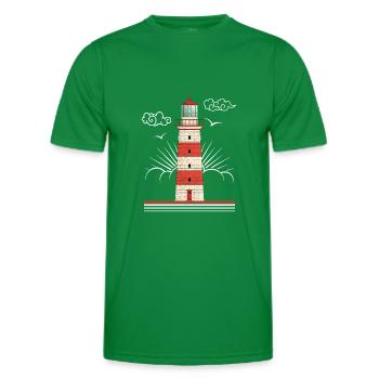 Lighthouse - Men's Functional T-Shirt - kelly green - Front - AI Model Male 178 dark (178cm)