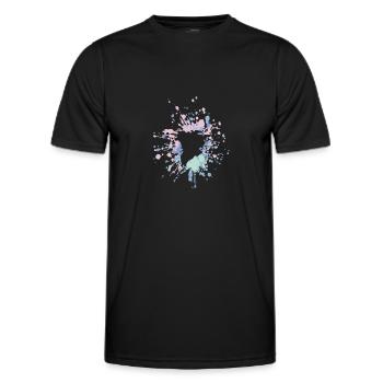 Belle éclaboussure de couleur du Groenland - T-shirt sport Homme - noir - Devant - AI Model Male 178 dark (178cm)