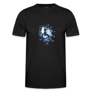 Handicap Icon Color Splash - Männer Funktions-T-Shirt - Schwarz - Vorne - AI Model Male 178 dark (178cm)