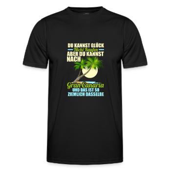 Gran Canaria Sehnsucht Kanaren Spanien - Männer Funktions-T-Shirt - Schwarz - Vorne - AI Model Male 178 dark (178cm)