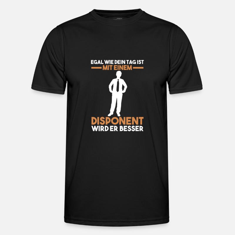 Disponent - Männer Funktions-T-Shirt - Schwarz