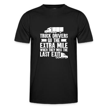 Trucker Truck Driver Vintage Truck - Männer Funktions-T-Shirt - Schwarz - Vorne - AI Model Male 178 dark (178cm)