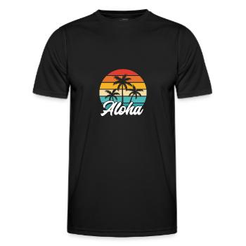 Hawaï - T-shirt sport Homme - noir - Devant - AI Model Male 178 dark (178cm)