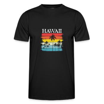 Hawaii - Männer Funktions-T-Shirt - Schwarz - Vorne - AI Model Male 178 dark (178cm)