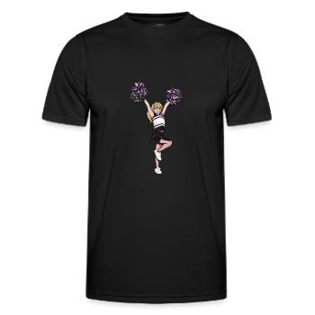 Cheerleading Cheerleader - Men's Functional T-Shirt - black - Front - AI Model Male 178 dark (178cm)