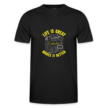 Mathématiques Mathématiques - T-shirt sport Homme - noir - Devant - AI Model Male 178 dark (178cm)