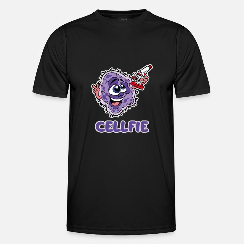 Cellfie - Männer Funktions-T-Shirt - Schwarz