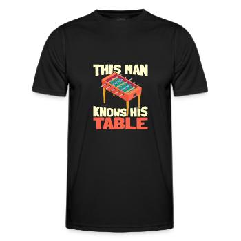 Tischfußball Kickern Wuzzler - Männer Funktions-T-Shirt - Schwarz - Vorne - AI Model Male 178 dark (178cm)