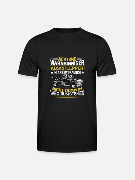 Abschleppauto Abschleppen Wahnsinniger Abschlepper - Männer Funktions-T-Shirt - Schwarz